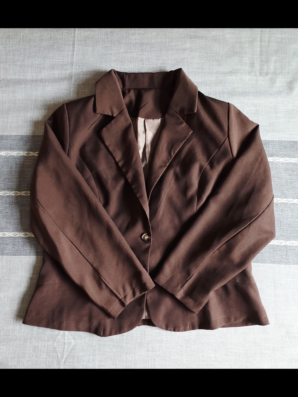 Classic Brown Women's Blazer Jacket. Casual Formal Office Wear XL